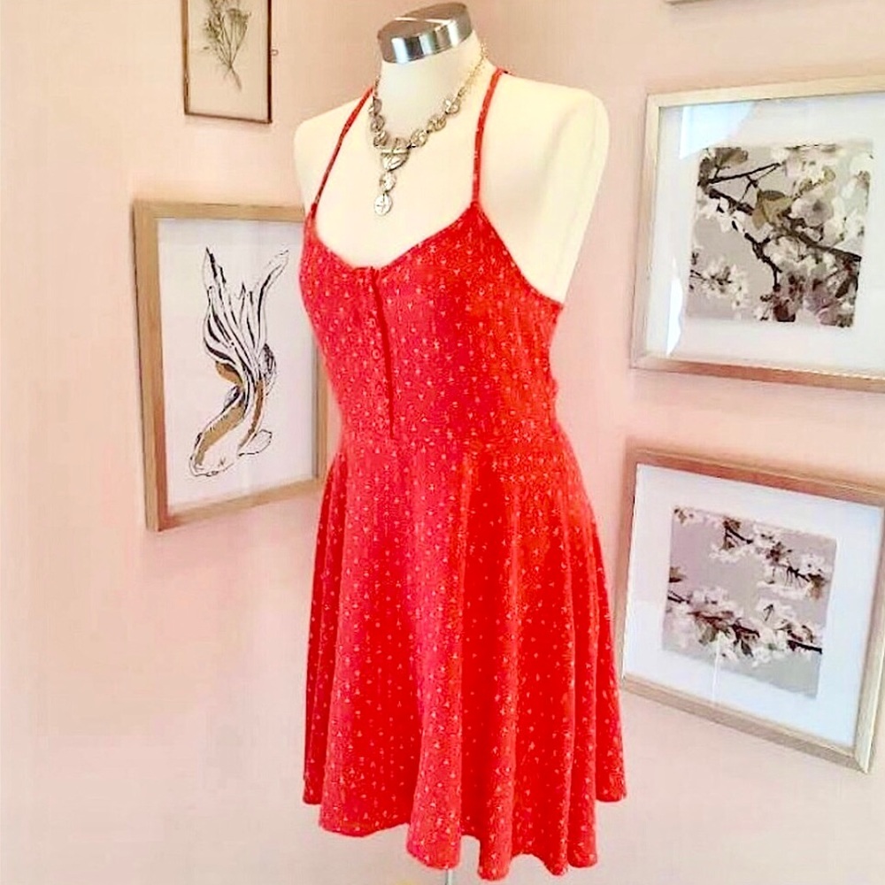 🌻Boho Red Festival Dress